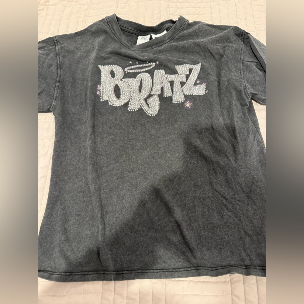 Zara Kids Charcoal Braztz Graphic Tee